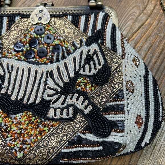 New ~ Coldwater Creek Safari Beaded Bag - Picture 8 of 13